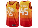 Utah Jazz #45 Donovan Mitchell Orange NBA Swingman City Edition Jersey