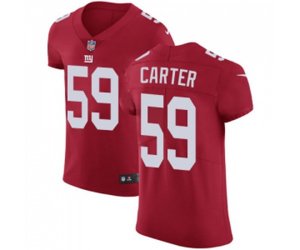 New York Giants #59 Lorenzo Carter Red Alternate Vapor Untouchable Elite Player Football Jersey