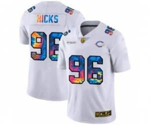 Chicago Bears #96 Akiem Hicks White Multi-Color 2020 Football Crucial Catch Limited Football Jersey