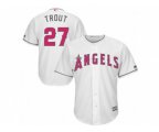 Los Angeles Angels of Anaheim #27 Mike Trout White Home 2016 Mother Day Cool Base Jersey