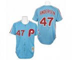 Philadelphia Phillies #47 Larry Andersen Authentic Blue 1984 Throwback Baseball Jersey