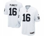Oakland Raiders #16 Jim Plunkett Game White Football Jersey