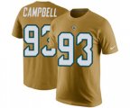 Jacksonville Jaguars #93 Calais Campbell Gold Rush Pride Name & Number T-Shirt