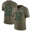 New York Jets #32 Juston Burris Limited Olive 2017 Salute to Service NFL Jersey