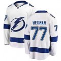 Tampa Bay Lightning #77 Victor Hedman Fanatics Branded White Away Breakaway NHL Jersey