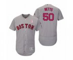 2019 Mother's Day Mookie Betts Boston Red Sox #50 Gray Flex Base Road Jersey