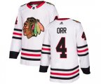 Chicago Blackhawks #4 Bobby Orr Authentic White Away NHL Jersey