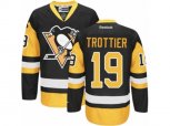 Pittsburgh Penguins #19 Bryan Trottier Authentic Black Gold Third NHL Jersey