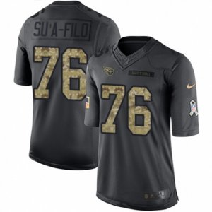 Tennessee Titans #76 Xavier Su\'a-Filo Limited Black 2016 Salute to Service NFL Jersey