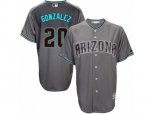 Arizona Diamondbacks #20 Luis Gonzalez Replica Gray Turquoise Cool Base MLB Jersey