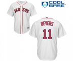 Boston Red Sox #11 Rafael Devers Replica White Home Cool Base Baseball Jersey