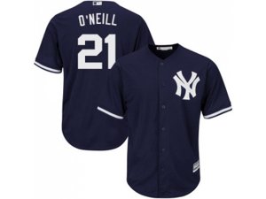 New York Yankees #21 Paul O\'Neill Authentic Navy Blue Alternate MLB Jersey