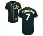 Oakland Athletics #7 Cliff Pennington Green Alternate Flex Base Authentic Collection Baseball Jersey