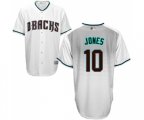 Arizona Diamondbacks #10 Adam Jones Replica White Capri Cool Base Baseball Jersey