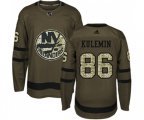 New York Islanders #86 Nikolay Kulemin Authentic Green Salute to Service NHL Jersey