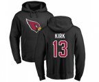 Arizona Cardinals #13 Christian Kirk Black Name & Number Logo Pullover Hoodie