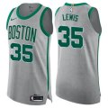 Boston Celtics #35 Reggie Lewis Authentic Gray NBA Jersey - City Edition