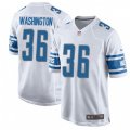 Detroit Lions #36 Dwayne Washington Game White NFL Jersey