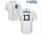 Detroit Tigers #13 Lance Parrish Replica White Home Cool Base Baseball Jersey