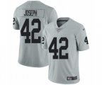Oakland Raiders #42 Karl Joseph Limited Silver Inverted Legend Football Jersey