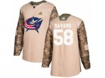 Columbus Blue Jackets #58 David Savard Camo Authentic 2017 Veterans Day Stitched NHL Jersey