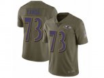Baltimore Ravens #73 Marshal Yanda Limited Olive 2017 Salute to Service NFL Jersey