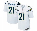 Los Angeles Chargers #21 LaDainian Tomlinson Elite White Football Jersey
