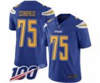 Los Angeles Chargers #75 Michael Schofield Limited Electric Blue Rush Vapor Untouchable 100th Season Football Jersey