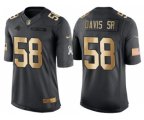 Carolina Panthers #58 Thomas Davis Sr Anthracite 2016 Christmas Gold NFL Limited Salute to Service Jersey