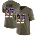 Los Angeles Chargers #37 Jahleel Addae Limited Olive USA Flag 2017 Salute to Service NFL Jersey