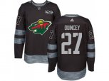 Minnesota Wild #27 Kyle Quincey Black 1917-2017 100th Anniversary Stitched NHL Jersey