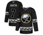 Adidas Buffalo Sabres #7 Rick Martin Authentic Black Team Logo Fashion NHL Jersey