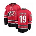 Carolina Hurricanes #19 Dougie Hamilton Authentic Red Home Fanatics Branded Breakaway NHL Jersey