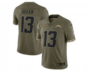 Los Angeles Chargers #13 Keenan Allen 2022 Olive Salute To Service Limited Stitched Jersey