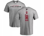Atlanta Falcons #11 Julio Jones Ash Backer T-Shirt