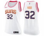 Women's Phoenix Suns #32 Jason Kidd Swingman White Pink Fashion Basketball Jersey