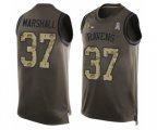 Baltimore Ravens #37 Iman Marshall Limited Green Salute to Service Tank Top Football Jersey