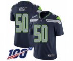 Seattle Seahawks #50 K.J. Wright Navy Blue Team Color Vapor Untouchable Limited Player 100th Season Football Jersey