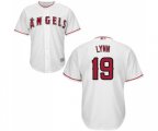 Los Angeles Angels of Anaheim #19 Fred Lynn Replica White Home Cool Base Baseball Jersey