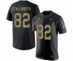 Pittsburgh Steelers #82 John Stallworth Black Camo Salute to Service T-Shirt