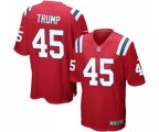 New England Patriots #45 Donald Trump Game Red Alternate Football Jersey