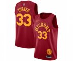 Indiana Pacers #33 Myles Turner Authentic Red Hardwood Classics Basketball Jersey