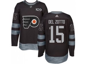 Philadelphia Flyers #15 Michael Del Zotto Black 1917-2017 100th Anniversary Stitched NHL Jersey
