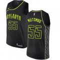 Atlanta Hawks #55 Dikembe Mutombo Authentic Black NBA Jersey - City Edition