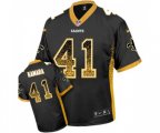 New Orleans Saints #41 Alvin Kamara Elite Black Drift Fashion Football Jersey