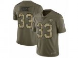 Pittsburgh Steelers #33 Merril Hoge Limited Olive Camo 2017 Salute to Service NFL Jersey