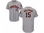 Houston Astros #15 Carlos Beltran Grey Flexbase Authentic Collection MLB Jersey