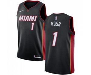 Miami Heat #1 Chris Bosh Swingman Black Road Basketball Jersey - Icon Edition