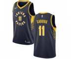 Indiana Pacers #11 Domantas Sabonis Authentic Navy Blue Road Basketball Jersey - Icon Edition
