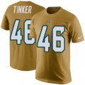 Jacksonville Jaguars #46 Carson Tinker Gold Rush Pride Name & Number T-Shirt